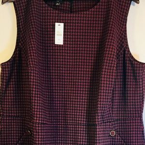 Talbots Sleeveless Houndstooth Dress w/Pockets NWT